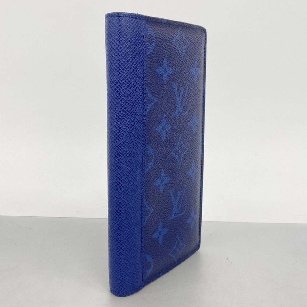Louis Vuitton Taiga Rama Portefeuille Brazza Long Wallet M30297 Cobalt Men's - Picture 2 of 11